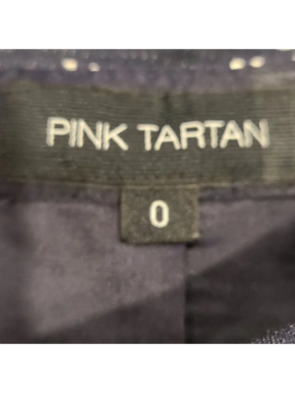Pink Tartan Navy and White pattern skirt w/pockets